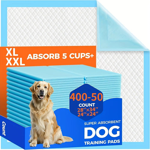 Extra Large Puppy Training Pads – Super Absorbent Leak-Proof Odor-Resistant Pet Pads for Potty Training & Accident Management, XXL 34x28 Inch & XL 24x24 Inch, 50-200 Count