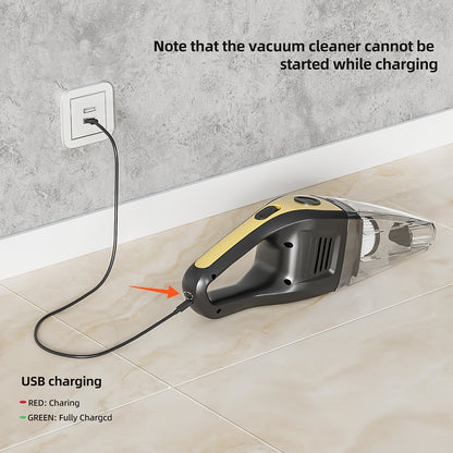 Cordless Rechargeable Handheld Vacuum Cleaner – 6KPa Strong Suction, Quiet 40dB, Portable Mini Vacuum for Pet Hair, Car, Keyboard, Office & Home Cleaning with Crevice Tool