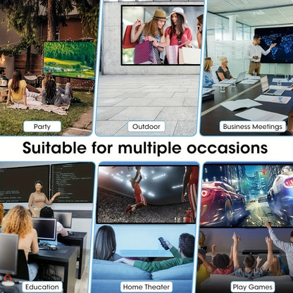 100-Inch Portable Projector Screen 4K HD 16:9 – Foldable Wrinkle-Free Outdoor & Indoor Movie Screen, 160° Wide View Dual-Sided Projection for Home Theater, Camping, Party & Presentations