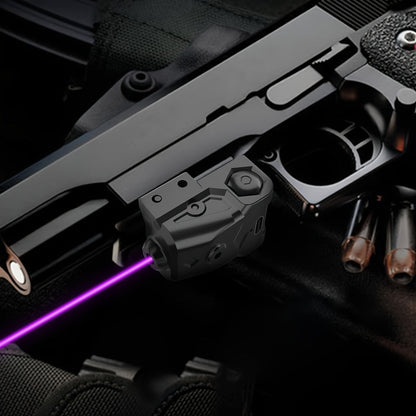Compact Pistol Laser Sight Green Red Purple Type-C Rechargeable Ultra Compact Handgun Laser with 20mm Picatinny Rail Ambidextrous Switch for Most Pistols and Rifles