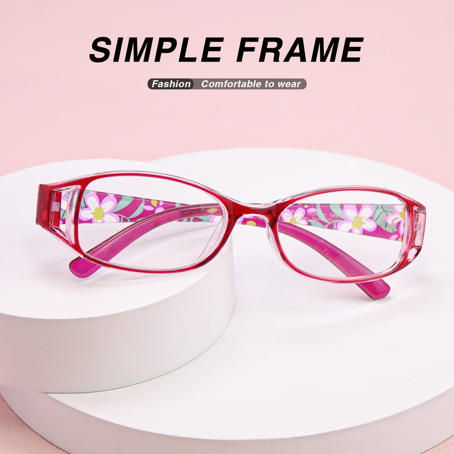 9 Pack Vintage Floral Square Frame Reading Glasses for Women, Lightweight Stylish Readers with Flower-Embellished Frames for Office & Everyday Use, Perfect Gift Set