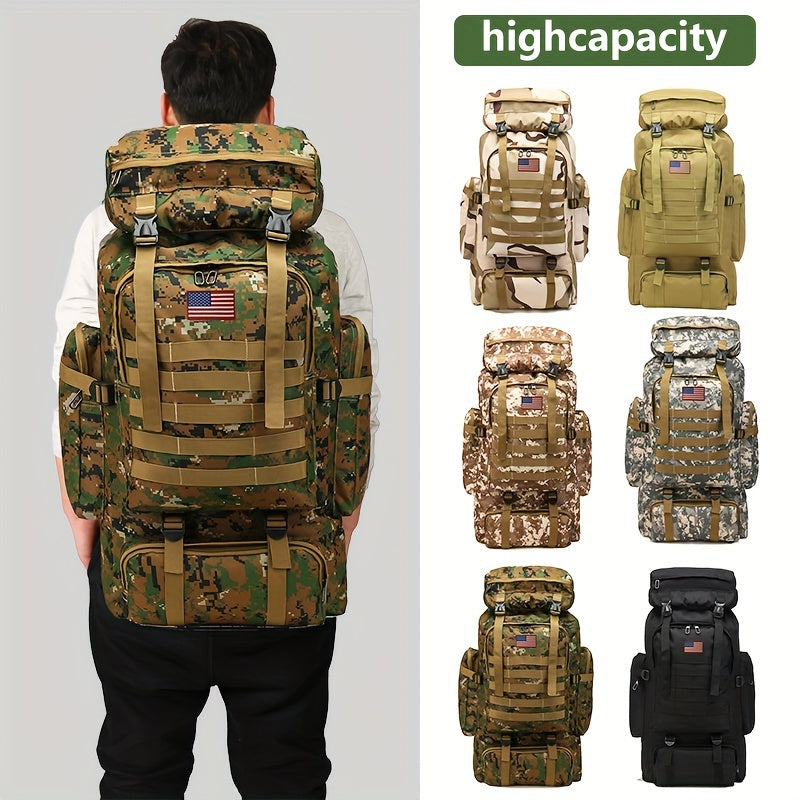 21 Gal Tactical Hiking Backpack 3-Day Assault Pack – Unisex MOLLE Oxford Fabric DIY Adjustable System for Hiking Camping Hunting Travel & Sports, 6 Colors