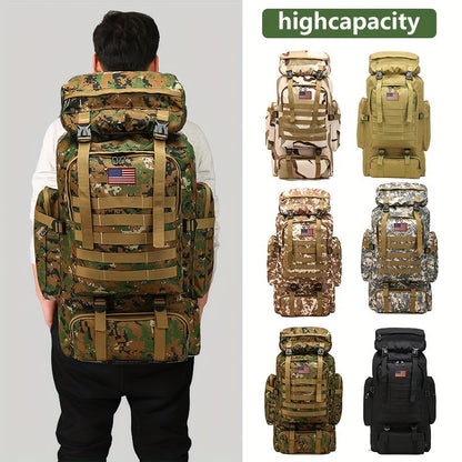 21 Gal Tactical Hiking Backpack 3-Day Assault Pack – Unisex MOLLE Oxford Fabric DIY Adjustable System for Hiking Camping Hunting Travel & Sports, 6 Colors