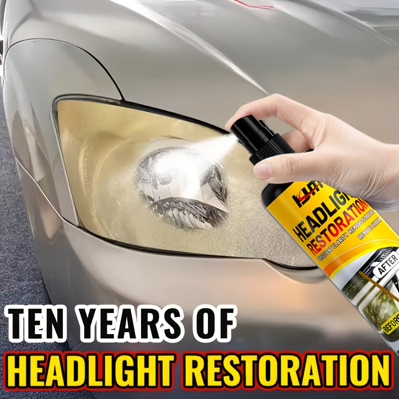 Headlight Restoration Kit – Removes Yellowing & Oxidation, Restores Clarity to Foggy Headlights, Long-Lasting UV Protection, Easy DIY Cleaner & Restorer for Cars, Trucks, SUVs & Motorcycles