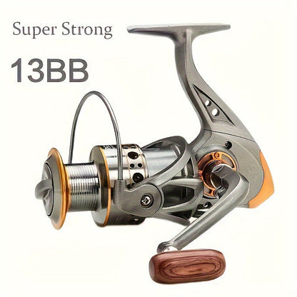 Metal Spinning Fishing Reel 5.2:1 Gear Ratio 22LB Max Drag - Aluminum Alloy Ambidextrous Reel for Freshwater Saltwater Bass Carp Fishing