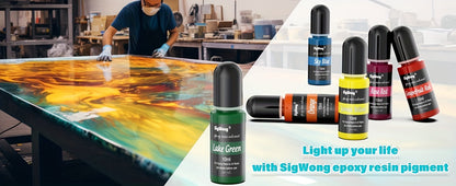 24 Color Liquid Epoxy Resin Colorant Set - Highly Concentrated Resin Dye for Jewelry Making, Resin Art, Painting and DIY Crafts, 0.35oz / 10ml Each, Complete Color Kit for Beginners and Artists