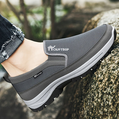 Men's Casual Walking Shoes - Lightweight Comfortable Everyday Sneakers with Cushioned Support for Walking, Travel and Daily Wear, Available in Grey, Black, Brown and Navy, Sizes US 7.5 to 12.5