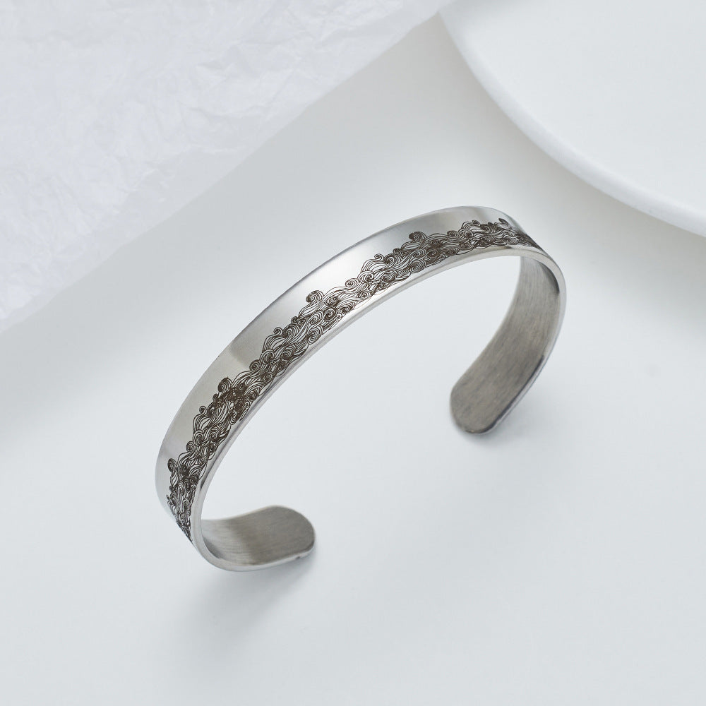 Pet Memorial Adjustable Open Cuff Bracelet for Animal Lovers – Vintage Style Commemorative Jewelry, C-Shaped Silver Bangle, Thoughtful Sympathy & Anniversary Gift for Pet Loss