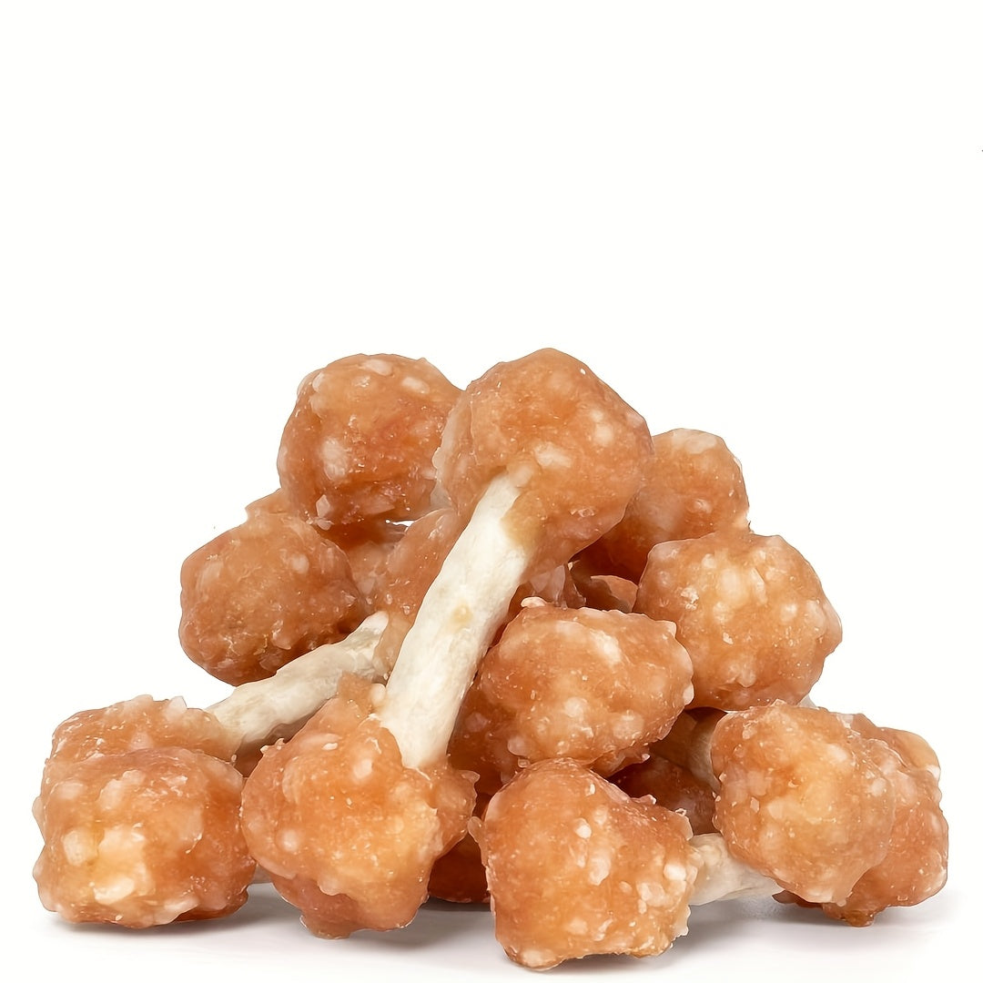 High Protein Chicken Dumbbell Dog Treats – Natural Healthy Long-Lasting Training Reward Snacks with Rice for Small, Medium & Large Breed Dogs