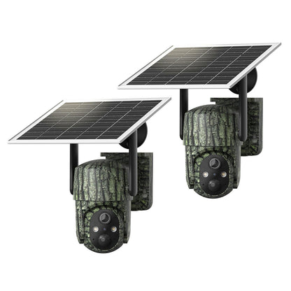 4G LTE Solar Security Camera Outdoor Wireless – No WiFi Needed, 4K Night Vision, 360° Live View, Two-Way Audio, Waterproof Trail Camera for Hunting, Farm, Ranch & Wildlife Monitoring