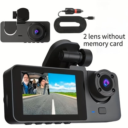 PODOFO 4-Channel Dash Cam 1080P Front Rear Left Right - 3.16" IPS Screen, Night Vision, Loop Recording, 24-Hour Parking Monitor with G-Sensor & Motion Detection, Optional 64GB Card, Vehicle Security Camera