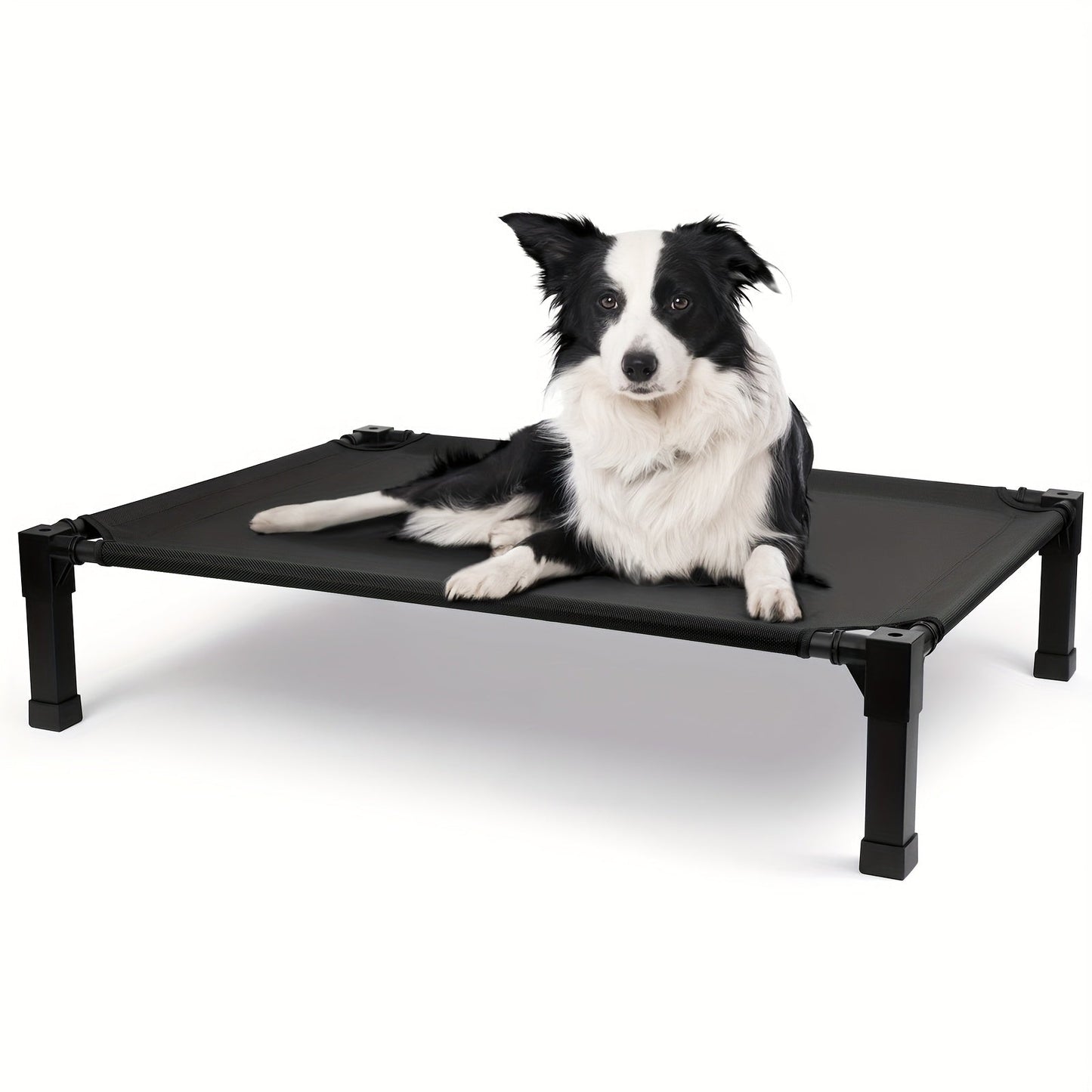 Cooling Elevated Dog Bed Raised Cot with Breathable Mesh and Metal Frame - Washable Portable Dog Cot with No-Slip Feet for Indoor and Outdoor Use, Multiple Sizes and Colors Available
