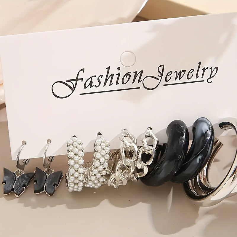 40 Pairs Earrings Set for Women – Geometric Heart Butterfly Faux Pearl Hollow Twist Stud Earrings Bulk Pack, Boho Fashion Jewelry for Beach Vacation Party Daily Wear Dating Gifts