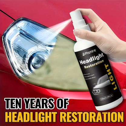 Ceramic Coating Headlight Restoration Spray 100ml – Advanced Ceramic Formula, No Polishing or Sanding Required, Spray-On Headlight Repair & Renovation Fluid, Restores Clarity Fast, Universal Fit for All Car Models, Headlight Cleaner & Protectant