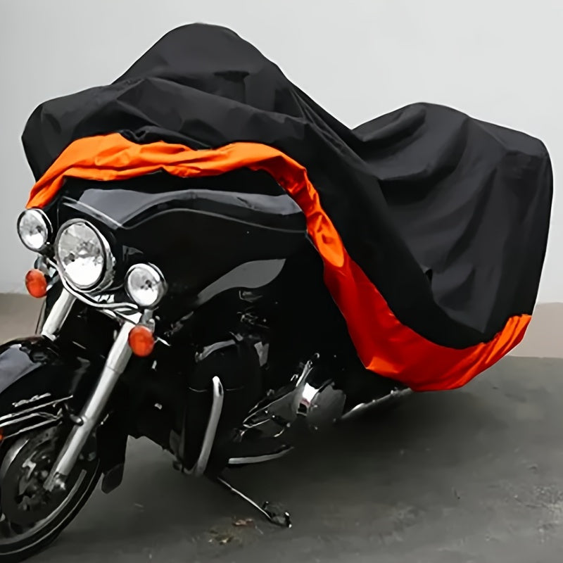 XXXL Waterproof Motorcycle Cover Universal Fit - Heavy Duty All-Weather Protection for Harley Road King, Electra Glide, Street Glide, Honda Goldwing, Yamaha Royal Star & Touring Bikes, 116x43x55 Inch