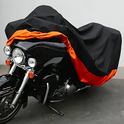 XXXL Waterproof Motorcycle Cover Universal Fit - Heavy Duty All-Weather Protection for Harley Road King, Electra Glide, Street Glide, Honda Goldwing, Yamaha Royal Star & Touring Bikes, 116x43x55 Inch