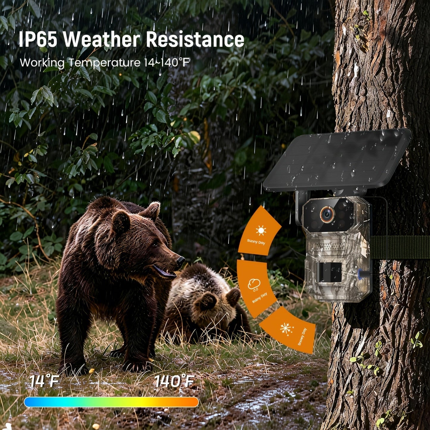 4G LTE Solar Trail Camera 1920P HD – Cellular Wildlife Camera with PIR Motion Sensor, Infrared Night Vision, Two-Way Voice, Remote Access, No WiFi Required, IP65 Waterproof, Solar Powered