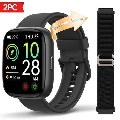 Smart Watch for Men & Women with Wireless Calling & Built-in Alexa – 1.83" HD Touch Screen, 100+ Sports Modes, Heart Rate Monitor, Waterproof Fitness Tracker, Compatible with iPhone & Android