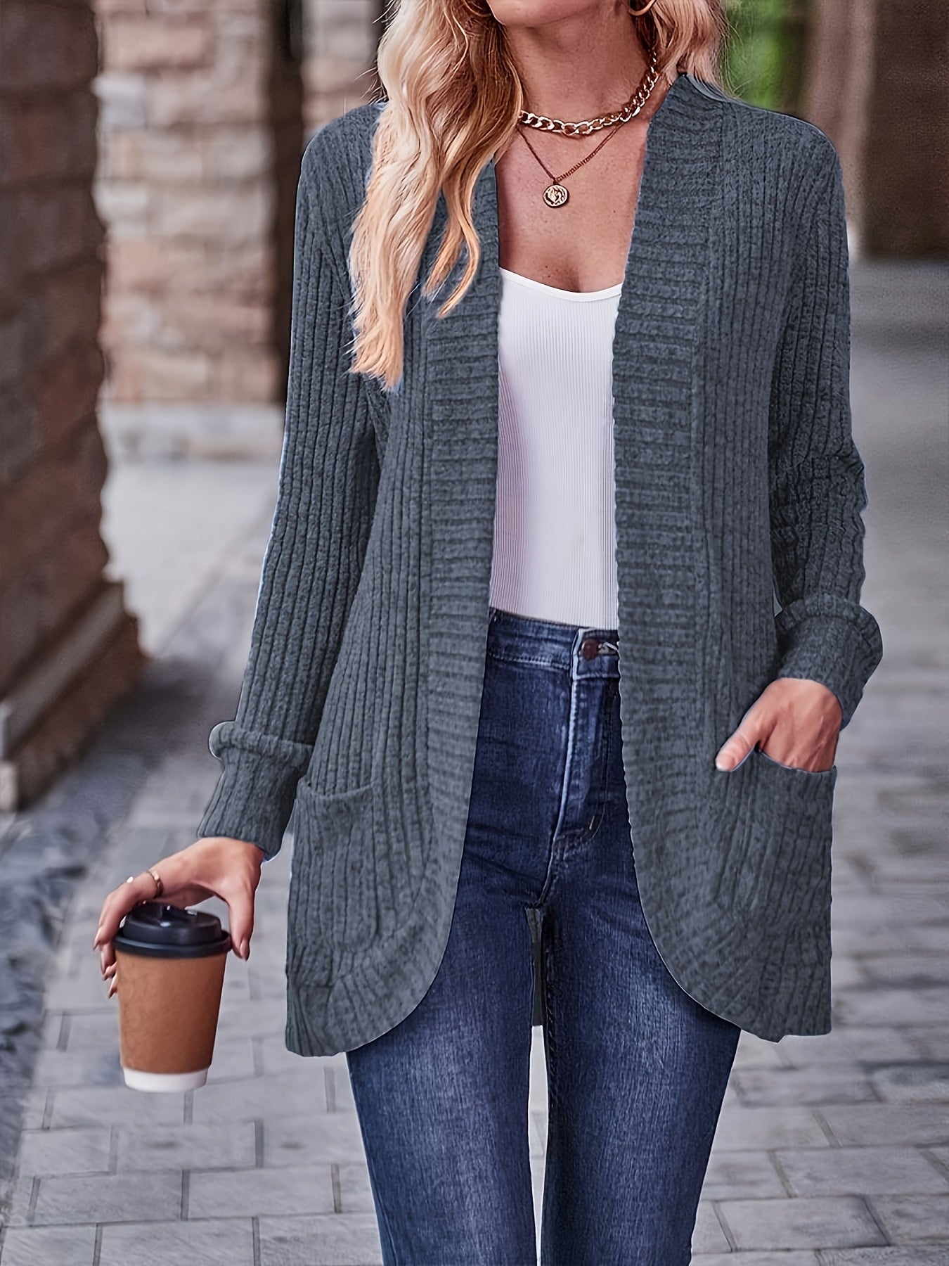 Women's Loose Casual Long Sleeve Blouse Solid Color Pocket Thread Splicing Relaxed Fit Top 10 Colors S-XXL Everyday Wear