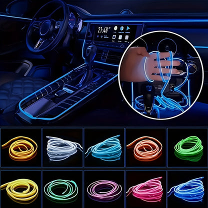 Car Interior LED Ambient Light Kit 7-Color RGB App Control with Music Sync Rhythm 3M Strip for Doors Console Dashboard – Wireless Car Atmosphere Lighting Underglow Accent Lights