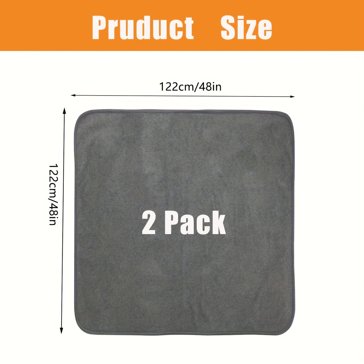Washable Dog Pee Pads Pack of 2 – Reusable 4-Layer Fast Absorbent Non-Slip Puppy Training Pads, Whelping Pads for Housebreaking, Crate, Playpen & Travel, Multiple Sizes, All Dog Breeds