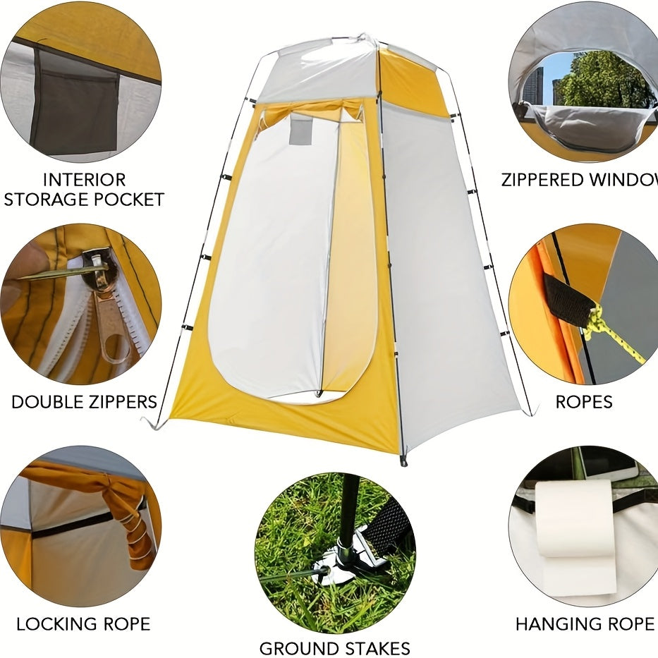 Portable Pop-Up Camping Shower Tent Privacy Shelter – Lightweight Waterproof Changing Room, Outdoor Toilet Tent for Camping, Hiking, Beach & Backpacking, Quick Setup Privacy Pod