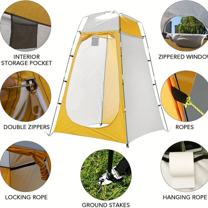 Portable Pop-Up Camping Shower Tent Privacy Shelter – Lightweight Waterproof Changing Room, Outdoor Toilet Tent for Camping, Hiking, Beach & Backpacking, Quick Setup Privacy Pod
