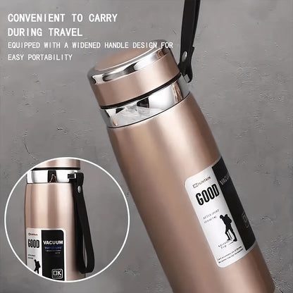 Insulated Water Bottle 33.81oz Large Capacity, 316 Stainless Steel Double-Wall Vacuum Flask with Leak-Proof Lid for Camping, Travel, Gym & Everyday Hydration