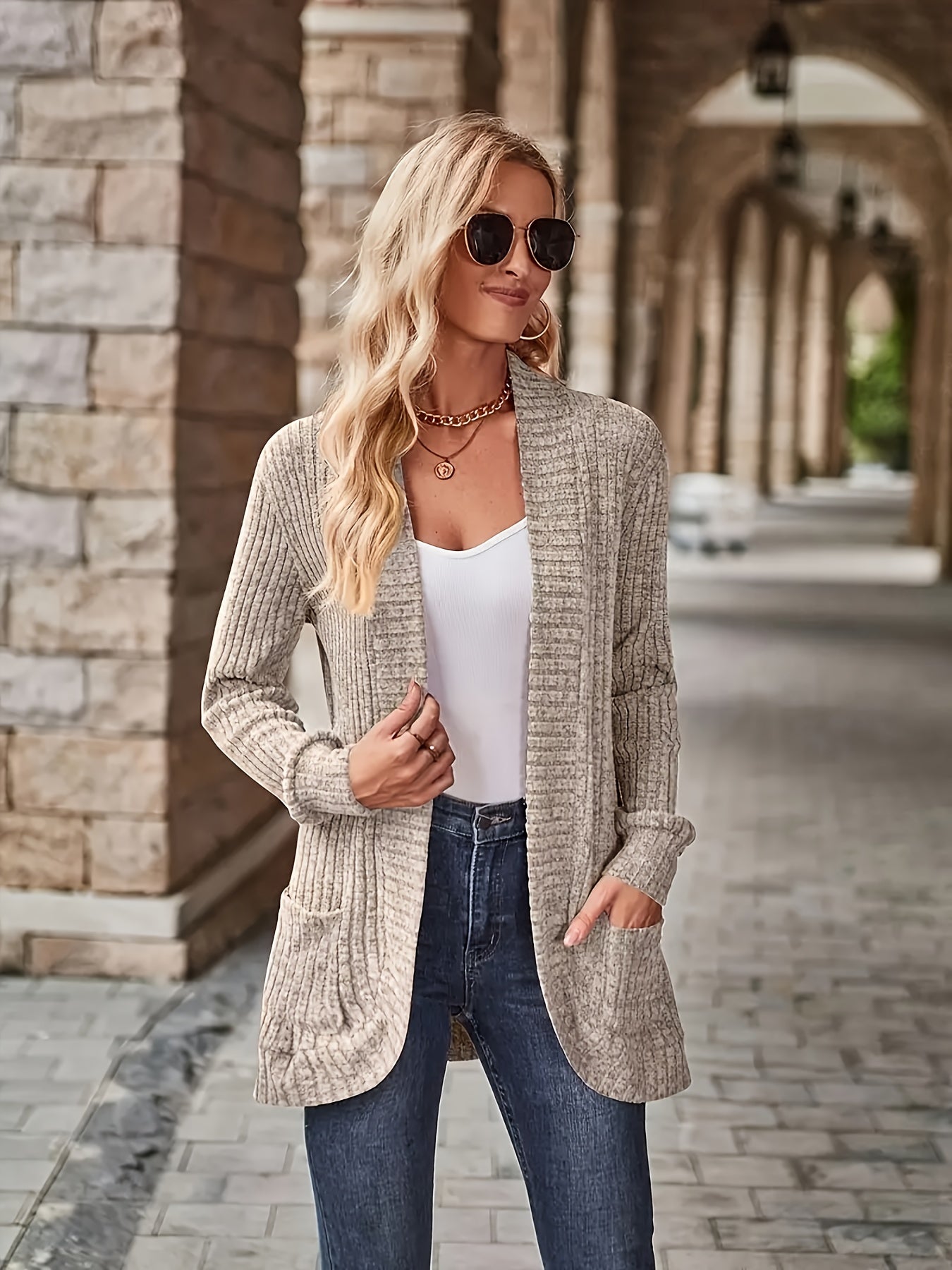 Women's Loose Casual Long Sleeve Blouse Solid Color Pocket Thread Splicing Relaxed Fit Top 10 Colors S-XXL Everyday Wear