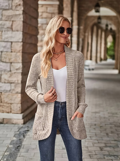Women's Loose Casual Long Sleeve Blouse Solid Color Pocket Thread Splicing Relaxed Fit Top 10 Colors S-XXL Everyday Wear