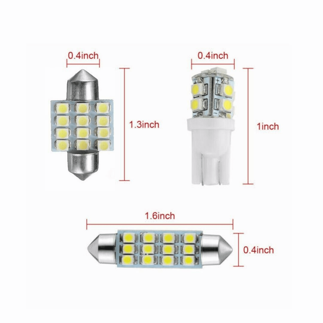 40PCS Car LED Interior Bulb Kit T10 W5W 31mm 42mm 6000K Cool White 12V, No Error Map Dome Door Trunk Courtesy Light Replacement Set for Most Cars