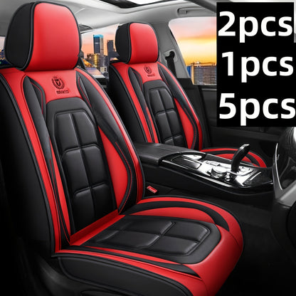 Faux Leather Car Seat Covers Universal Fit – Waterproof & Dirt-Resistant Protective Seat Cover for Cars, SUVs, Vans & Trucks, 1pc / 2pcs / 5pcs Set, Multiple Colors