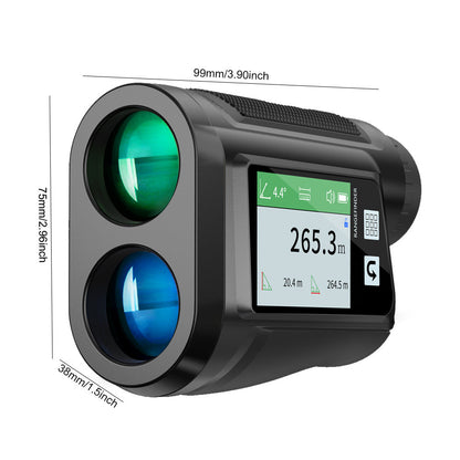 Nohawk 1000 Yard Laser Rangefinder with Side Color Display USB Rechargeable English Voice Broadcast Slope Compensation Vibration Alerts 9 Modes M Yard Ft for Golf Hunting Disc Golf Black White