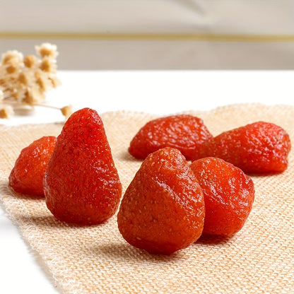 Dried Strawberries Snack 3 Bags Pack Low Sugar Natural Gluten-Free Vegan Fruit Snack Office Parties Holidays Gift