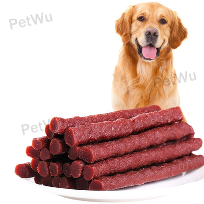Natural Beef Tendon Dog Chew Sticks 150g Long-Lasting High-Protein Dental Chews Rawhide-Free Dog Treats Healthy Beef Jerky Strips for Puppies Adult Dogs Training