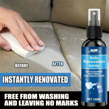 Car Interior Renovator & Restorer 100ml – Multi-Purpose Cleaner for Plastic, Fabric, Seats & Dashboard, Long-Lasting Protection with Applicator Sponge
