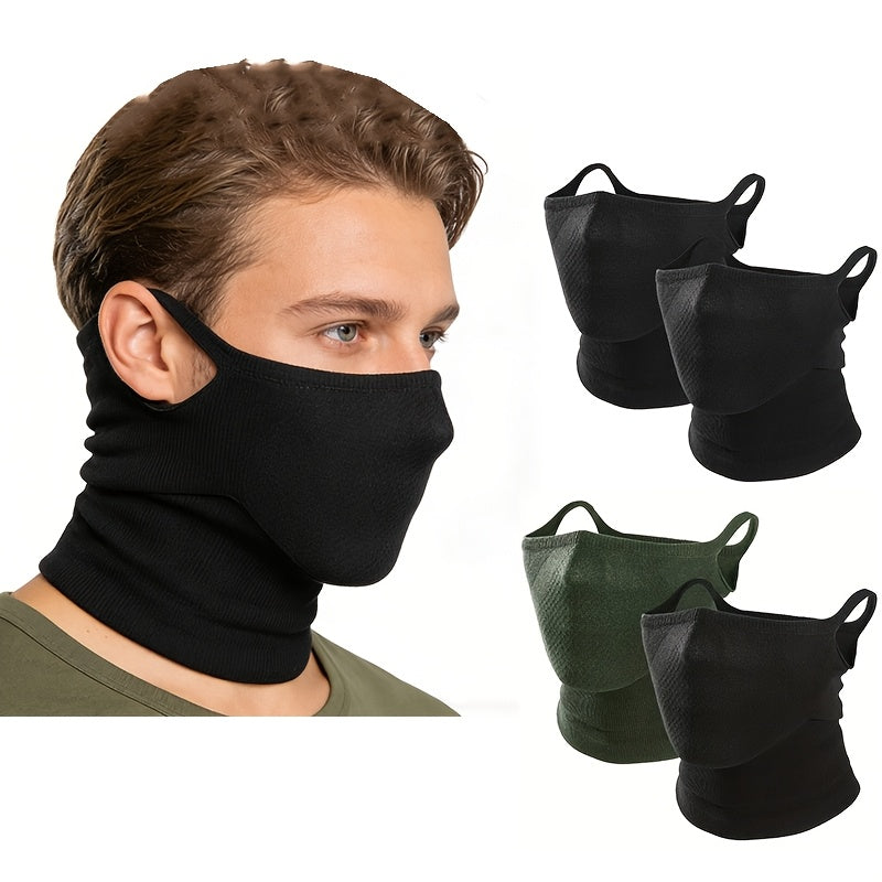 2-Pack Breathable Geometric Half Face Mask & Neck Cover for Men & Women – Unisex Ear Hook Design for Cycling, Hiking, Running, Skiing & Cosplay, Outdoor Sport Face Gaiter