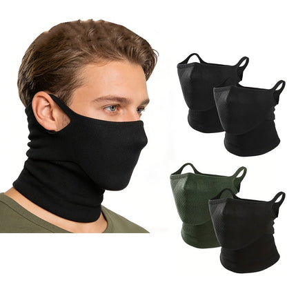 2-Pack Breathable Geometric Half Face Mask & Neck Cover for Men & Women – Unisex Ear Hook Design for Cycling, Hiking, Running, Skiing & Cosplay, Outdoor Sport Face Gaiter
