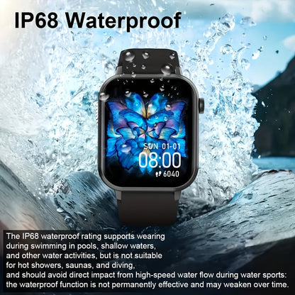Smart Watch for Men and Women IP68 Waterproof 1.83 Inch Full Touch Screen – Wireless Calls & Messages, Pedometer, Fitness Tracker, Compatible with iPhone and Android, 6 Color Options