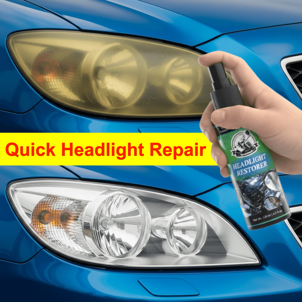 Headlight Restoration Liquid 4.06oz – No Polishing Required, Instantly Clears Cloudy & Yellowed Lenses, Quick DIY Headlight Repair Solution, Enhances Visibility & Brightness, Universal Fit for All Car Models, Headlight Cleaner & Refurbishment Fluid