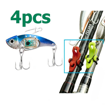 Electronic Fish Shaped Fishing Lure with LED Light, Sound & Vibration – Aluminum Alloy Bait Attracts Fish from 500 Meters, Outdoor Fishing Equipment for Bass, Saltwater & Freshwater – 1/2/3/4 Pack