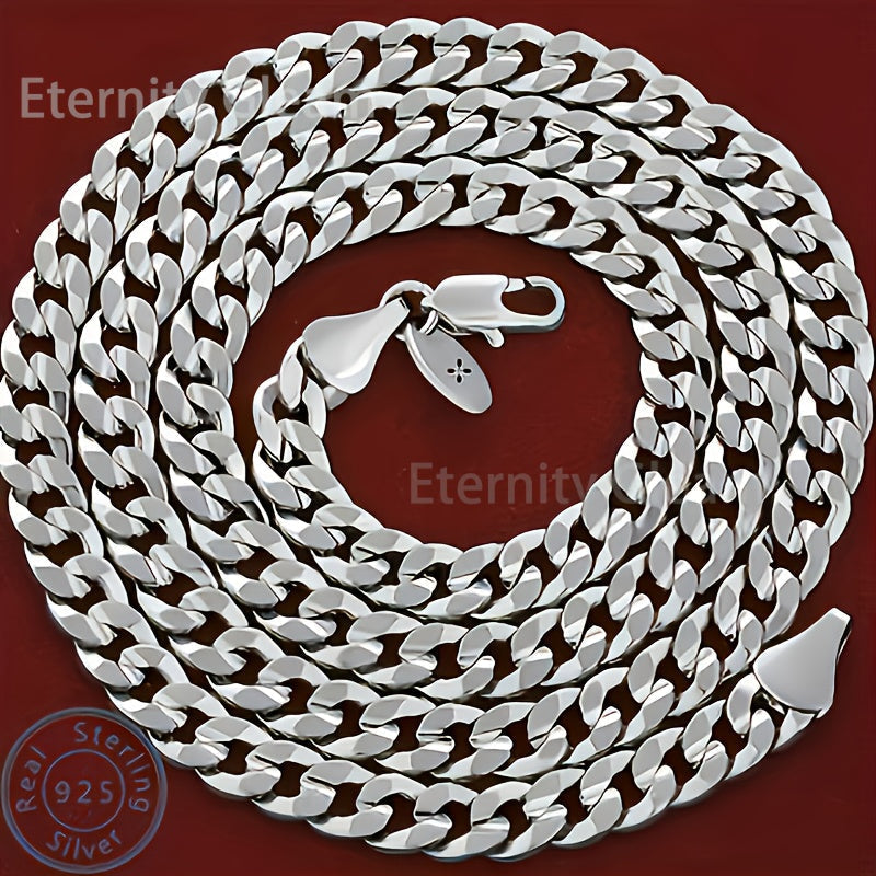 925 Sterling Silver Cuban Chain Necklace for Men – Bold Fashion Link Chain, 20-24 Inch, Gift Box Included, Perfect for Birthday, Valentine’s Day, Christmas & Holiday Gifts