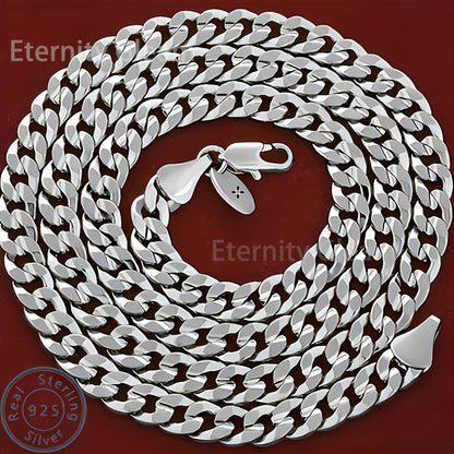 925 Sterling Silver Cuban Chain Necklace for Men – Bold Fashion Link Chain, 20-24 Inch, Gift Box Included, Perfect for Birthday, Valentine’s Day, Christmas & Holiday Gifts