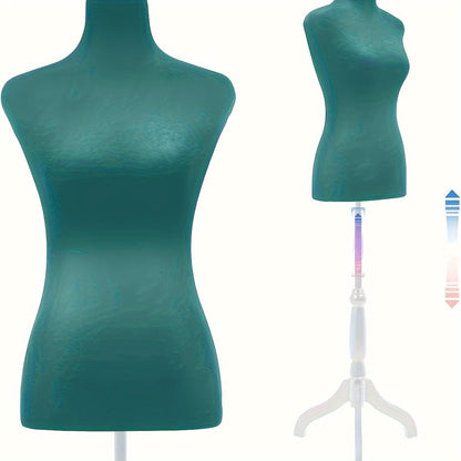 Dress Form Mannequin Torso with Tripod Stand, Adjustable Height 50-63 Inch, Portable Female Body Form for Sewing, Clothing Display, Fashion Design & Photography – 4 Colors Available