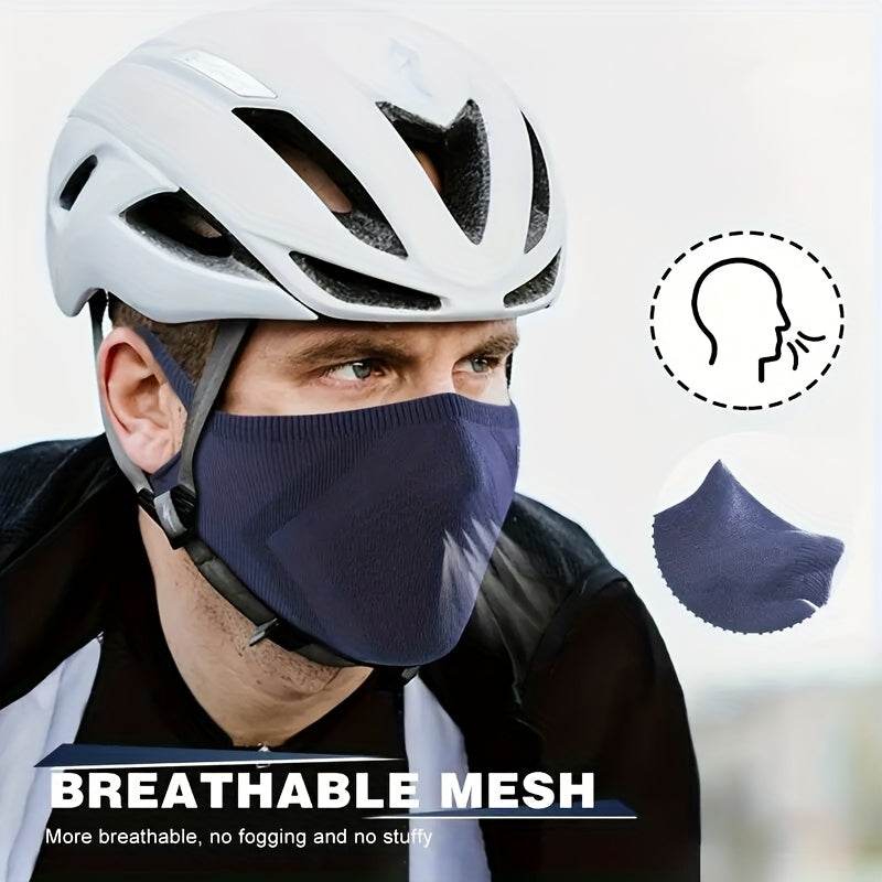 2-Pack Breathable Geometric Half Face Mask & Neck Cover for Men & Women – Unisex Ear Hook Design for Cycling, Hiking, Running, Skiing & Cosplay, Outdoor Sport Face Gaiter