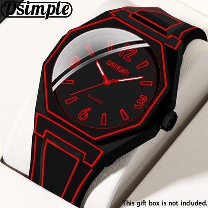Analog Quartz Wrist Watch for Men Women & Teens – Unisex Round Dial Silicone Strap Fashion Watch in 5 Colors, Lightweight Casual Outdoor Daily Wear, Birthday Back-to-School Gift Idea Red Blue Black White Green