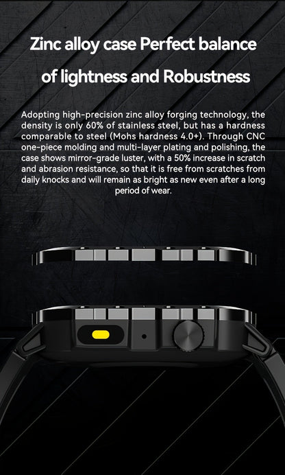 Smartwatch for Men & Women – Full Touch Fitness Tracker, Wireless Calling, 100+ Sports Modes, Watch Faces, App Connectivity, Remote Camera, Music Playback, Weather Forecast, Alarm Clock, LED Light