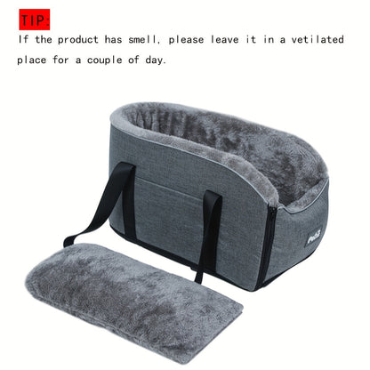 Dog Car Seat Booster for Small & Medium Pets – Portable Pet Travel Bag with Secure Buckle Closure, Elevated View, Polyester Construction for Dogs & Cats in Car