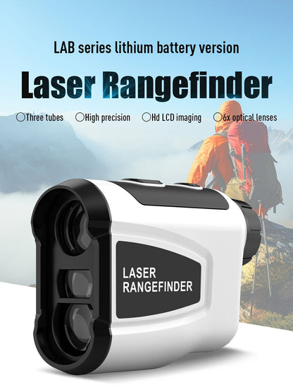 Golf Laser Rangefinder 1200 Yards – 6.5x Magnification Slope Compensation HD Flag Lock Anti-Vibration USB Rechargeable, High Precision Quick Positioning Golf Distance Meter, White Sleek Design