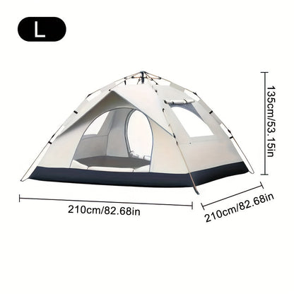 3-Second Instant Pop-Up Camping Tent for 2 Person – Automatic Setup, Fiberglass Poles, Oxford Cloth, All-Season Waterproof, Double Door – for Hiking, Travel, Beach & Backpacking